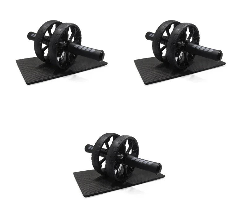 Premium abdominal wheel roller with supportive exercise mat, designed for an effective and challenging core workout experience.