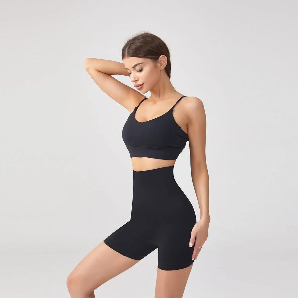 High Top Sports Shaping Pants Plus Size Seamless in Black and Skin Colour