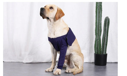 Anti-licking sleeve for dogs in denim dark blue, sizes XXS to 3XL