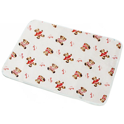 Cotton cartoon waterproof baby changing pad with playful patterns, 50*70cm