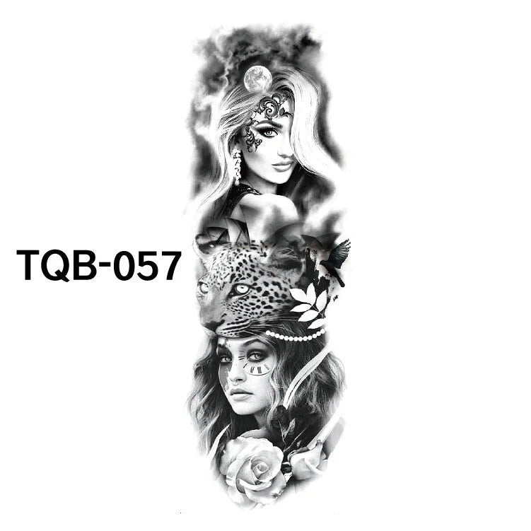 Waterproof Full Arm Tattoo Sticker in various colours for temporary body art