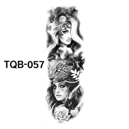 Waterproof Full Arm Tattoo Sticker in various colours for temporary body art