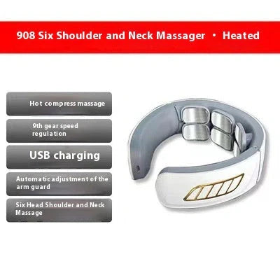 Cervical spine electric hot compress neck protector with USB power and massage functions