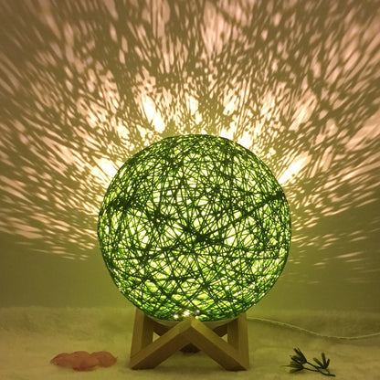 Creative Linen Table Lamp with LED Intelligent USB7 Colour RGB16 Remote Control