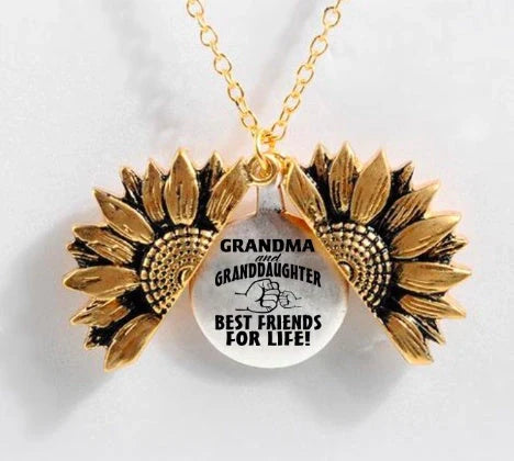 Elegant Sunflower Double-layer Lettering Necklace in various colours