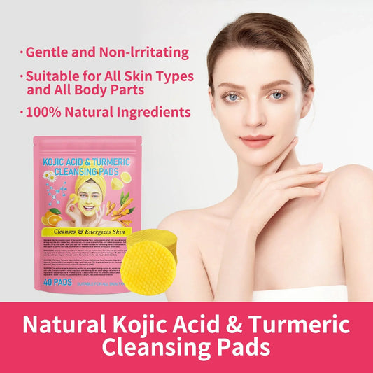 Turmeric Kojic Acid Cleansing Pads for radiant and clear skin