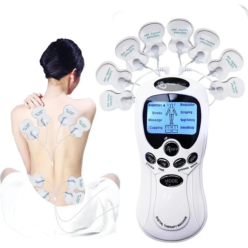 Mini digital portable multifunctional massage instrument with large LCD screen in various colors