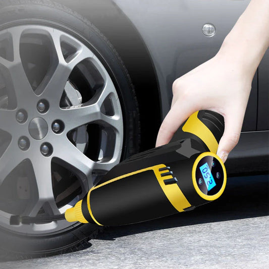 Powerful digital air compressor with automatic shut-off and versatile pressure unit options for effortless tyre inflation in the UK