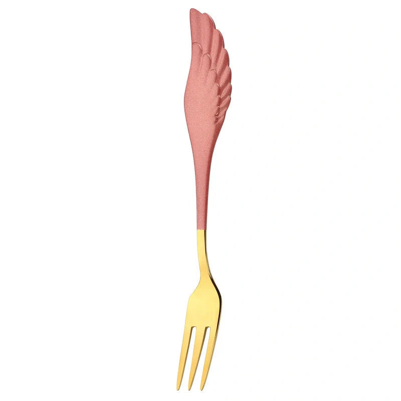 304 stainless steel Angel Wing spoon and fork set in various finishes