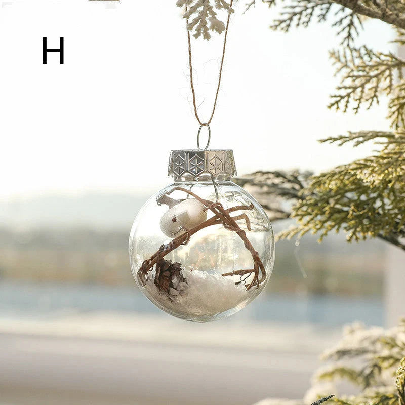 Gold powder bright painted mixed plastic Christmas tree ornaments in various styles and sizes
