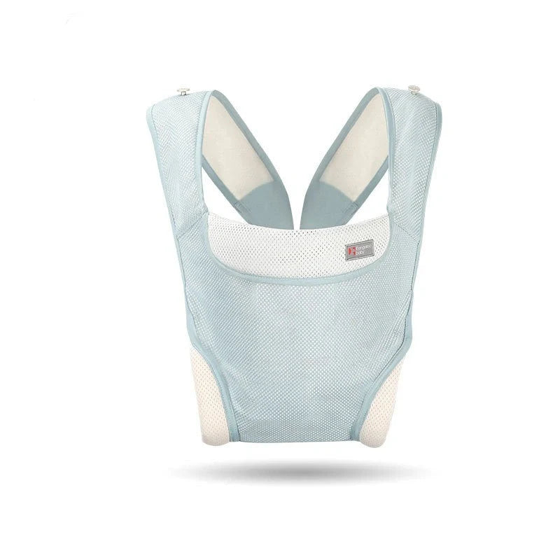 Baby backpack carrier with hipseat in various colours for secure infant transport