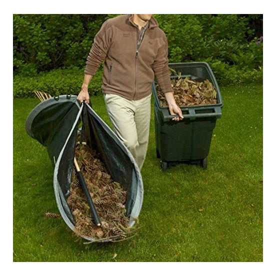 Green foldable leaf storage bag for garden clean-up, 140cm x 140cm