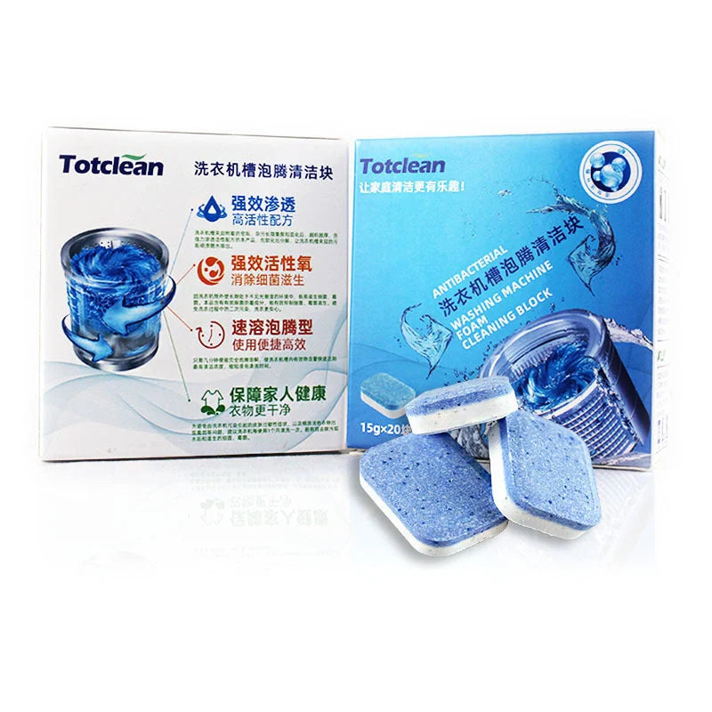 Washing machine cleaner tablets for deep cleaning and odour removal