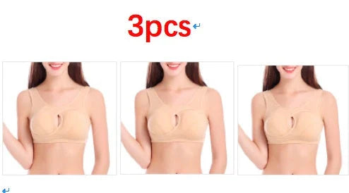 Supportive cotton sports bra with crossover design for lift and support, preventing sagging and bra lines