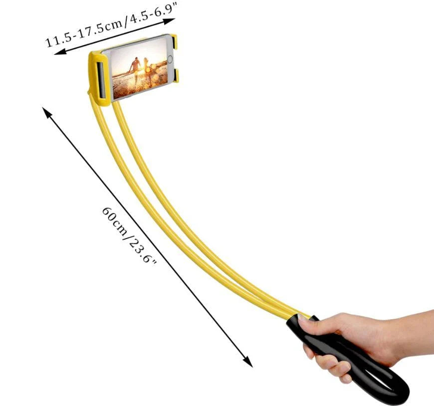 Premium rotatable smartphone holder with 360-degree adjustable viewing angle, universal compatibility, and durable construction