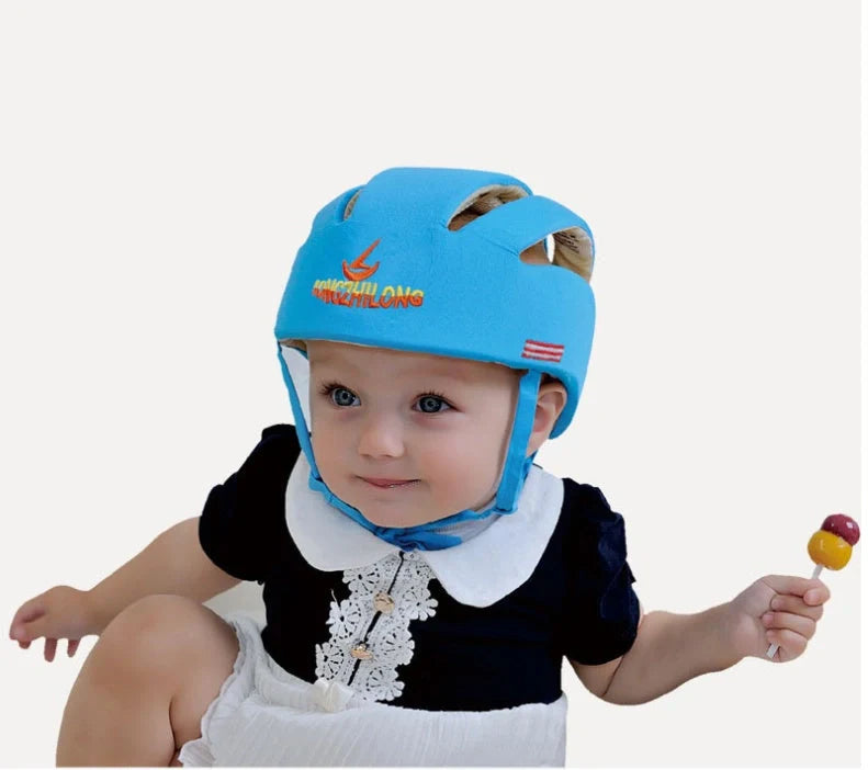 Adjustable baby safety helmet with anti-shock foam for toddlers in various colours
