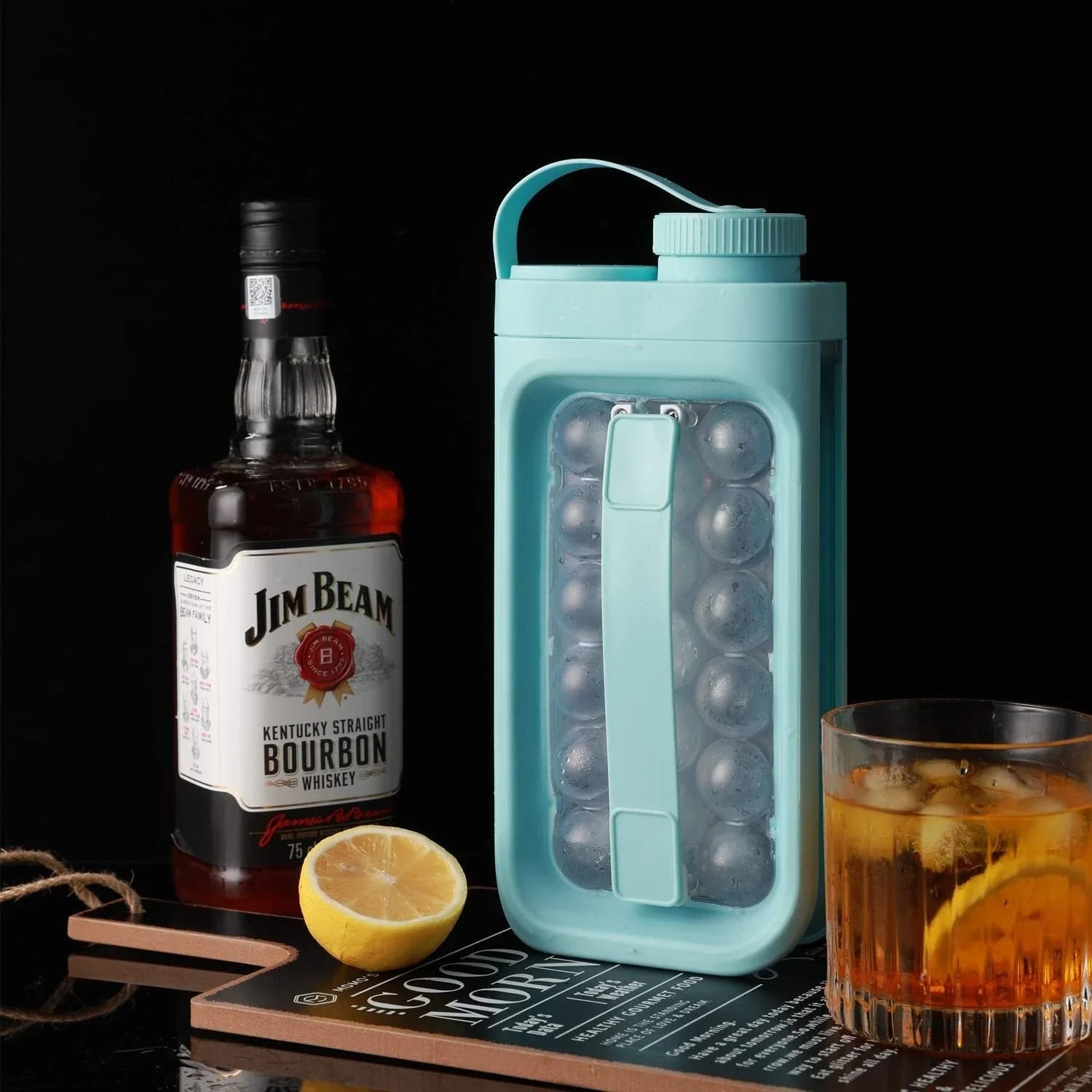 A convenient 2-in-1 kitchen gadget that creates ice balls and chills beverages, made with durable BPA-free materials for easy cleaning and odor resistance.