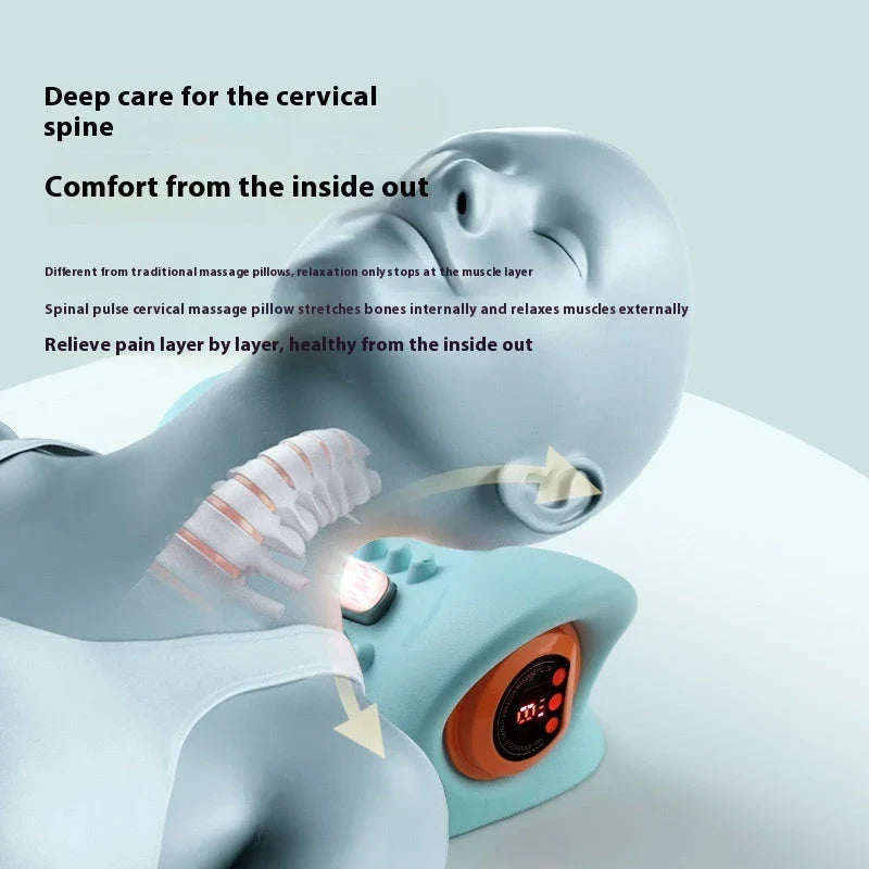 Therapeutic Neck Massager with adjustable massage settings and heating function for relieving neck pain and tension