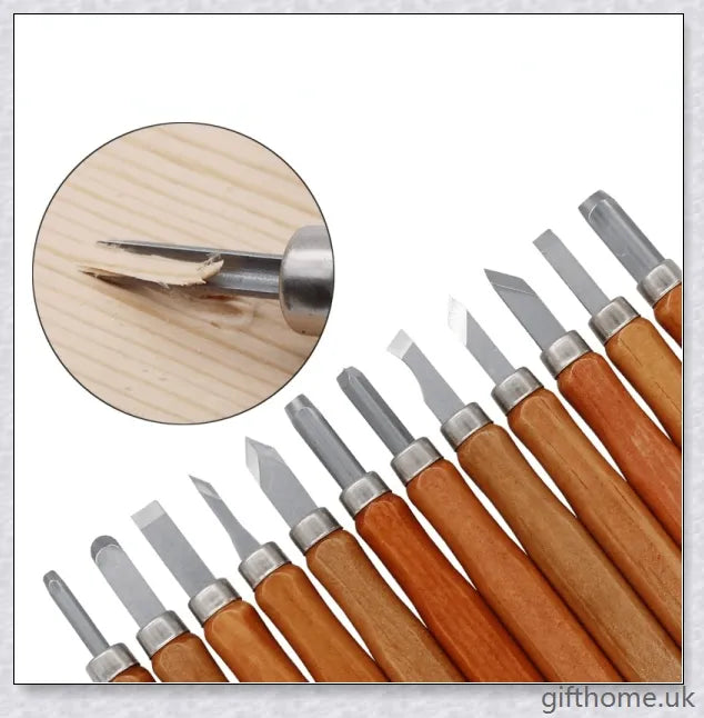 Carving Wood For Beginners 12Pcs High Quality Alloy Steel Wood Carving Knife Carving Knife Kit Tools, wood carving tools set, carving kit for beginners