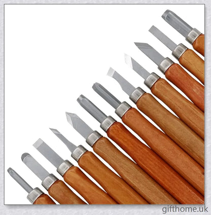Carving Wood For Beginners 12Pcs High Quality Alloy Steel Wood Carving Knife Carving Knife Kit Tools, wood carving tools set, carving kit for beginners