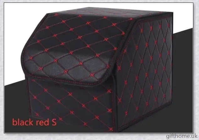 Premium leather car storage organiser with multiple compartments for organised storage in your vehicle