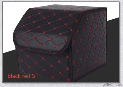 Premium leather car storage organiser with multiple compartments for organised storage in your vehicle