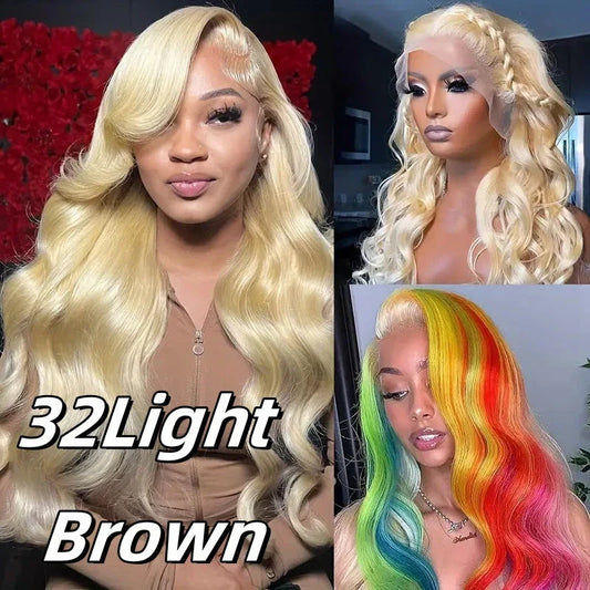 Luxurious European and American-style lace full-head synthetic wig in a variety of lengths and colours