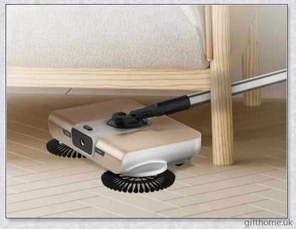 Premium broom set with adjustable handle, spacious dust box, and mop attachment for efficient floor cleaning
