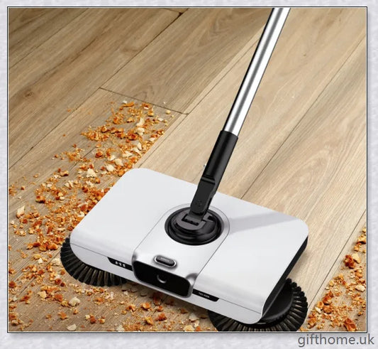 Premium broom set with adjustable handle, spacious dust box, and mop attachment for efficient floor cleaning