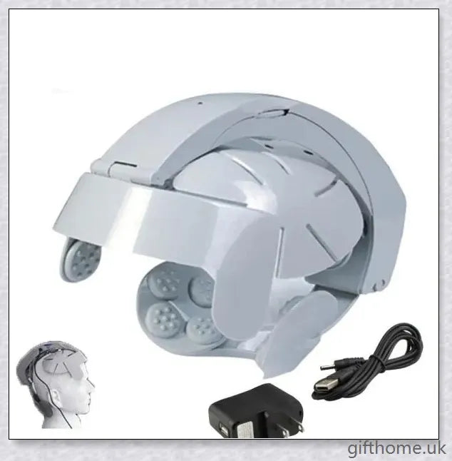 Electric Head Scalp Massager with ergonomic design, adjustable intensity, and acupressure points for a soothing scalp massage