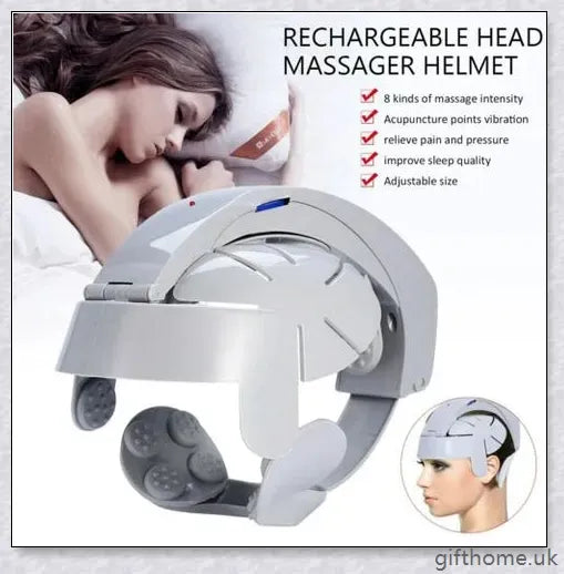 Electric Head Scalp Massager with ergonomic design, adjustable intensity, and acupressure points for a soothing scalp massage