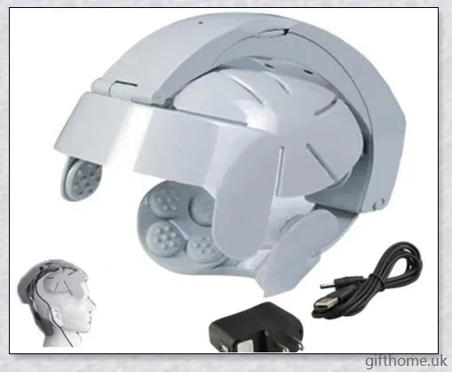 Electric Head Scalp Massager with ergonomic design, adjustable intensity, and acupressure points for a soothing scalp massage