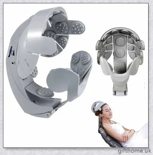 Electric Head Scalp Massager with ergonomic design, adjustable intensity, and acupressure points for a soothing scalp massage