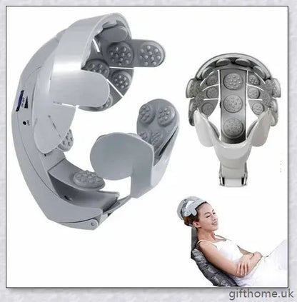 Electric Head Scalp Massager with ergonomic design, adjustable intensity, and acupressure points for a soothing scalp massage