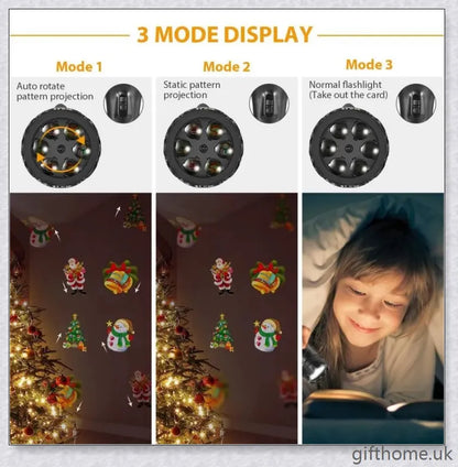 Halloween Holographic Projector with 12 Enchanting Projection Patterns for Spooky Seasonal Decor