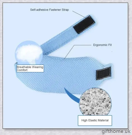 Anti Snoring Chin Strap for Adults, comfortable sleep apnea support device with breathable mesh material and Velcro fasteners
