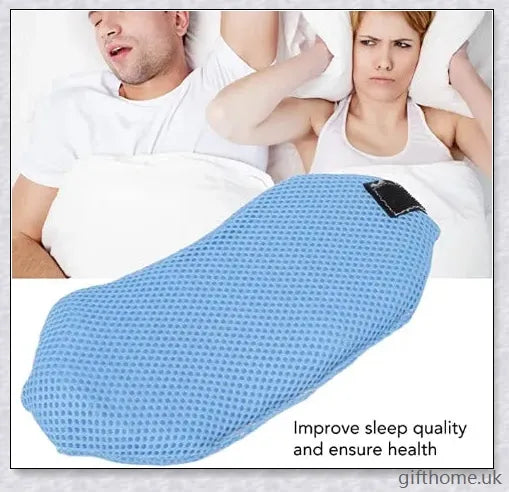 Anti Snoring Chin Strap for Adults, comfortable sleep apnea support device with breathable mesh material and Velcro fasteners