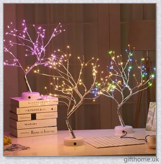 Fairy Light Spirit Tree Lamp with warm, glowing LED lights and a delicate bonsai-inspired design
