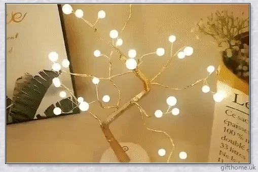 Fairy Light Spirit Tree Lamp with warm, glowing LED lights and a delicate bonsai-inspired design