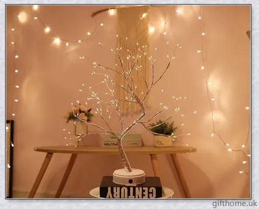Fairy Light Spirit Tree Lamp with warm, glowing LED lights and a delicate bonsai-inspired design