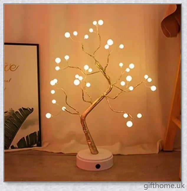 Fairy Light Spirit Tree Lamp with warm, glowing LED lights and a delicate bonsai-inspired design