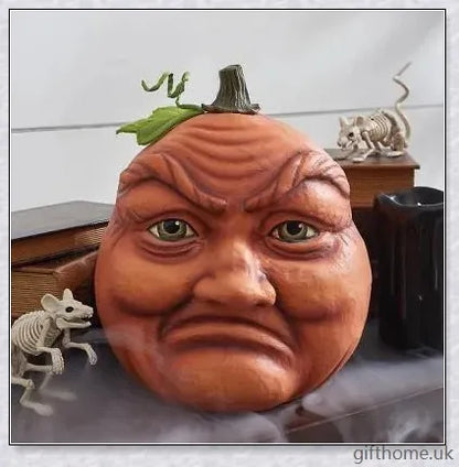 Whimsical and expressive Halloween pumpkin decorations made of durable resin, perfect for indoor and outdoor use.