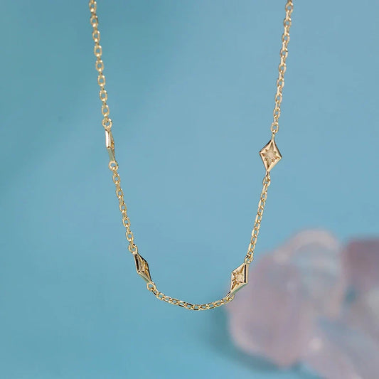 Premium 925 sterling silver necklace with a simple, elegant geometric design