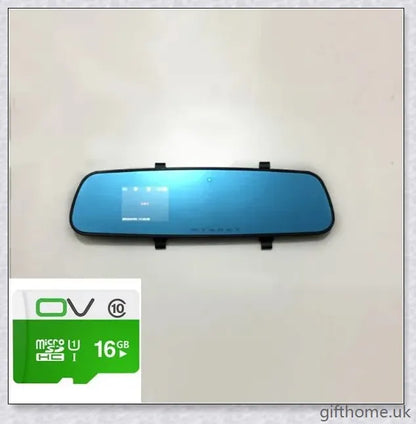 1080P HD Rearview Mirror Driving Recorder with motion detection, collision sensors, and a broad 100-degree lens angle for comprehensive in-car security