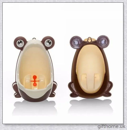 A sturdy, leak-proof toilet urinal in various colours, designed for easy potty training of young children in the UK
