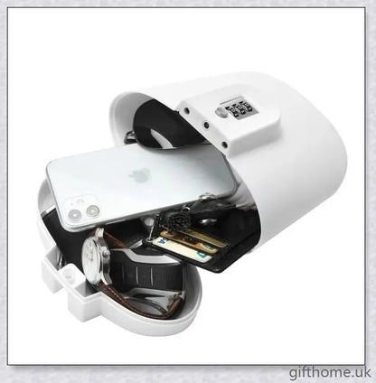 A durable ABS plastic storage bucket with a password lock, ideal for keeping valuables secure during outdoor activities.