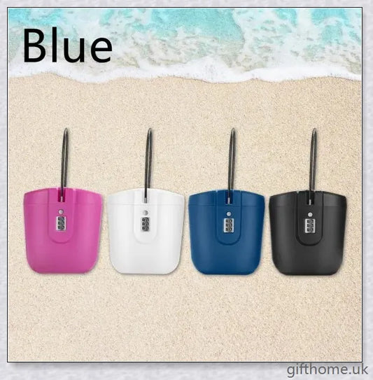 A durable ABS plastic storage bucket with a password lock, ideal for keeping valuables secure during outdoor activities.