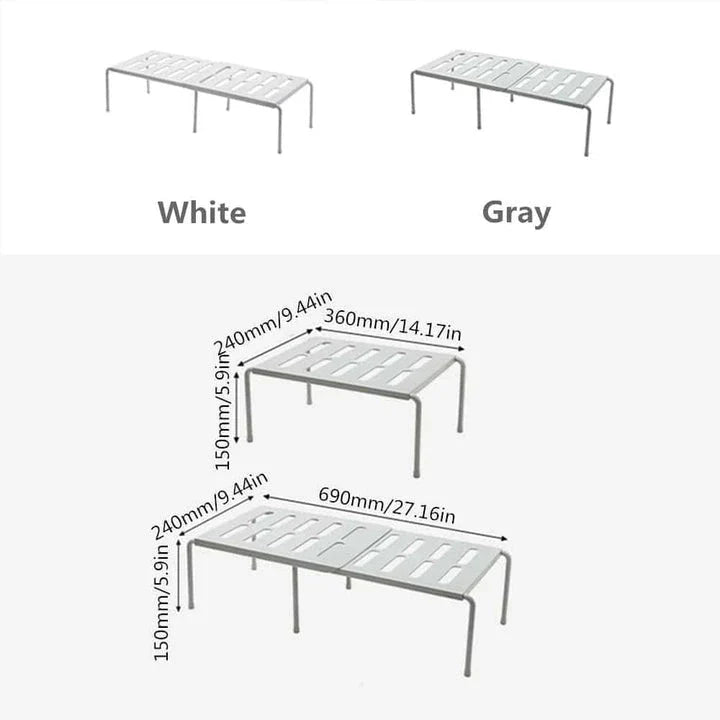 Premium white kitchen storage shelf with a modern and sleek design, providing ample storage space for kitchen essentials.