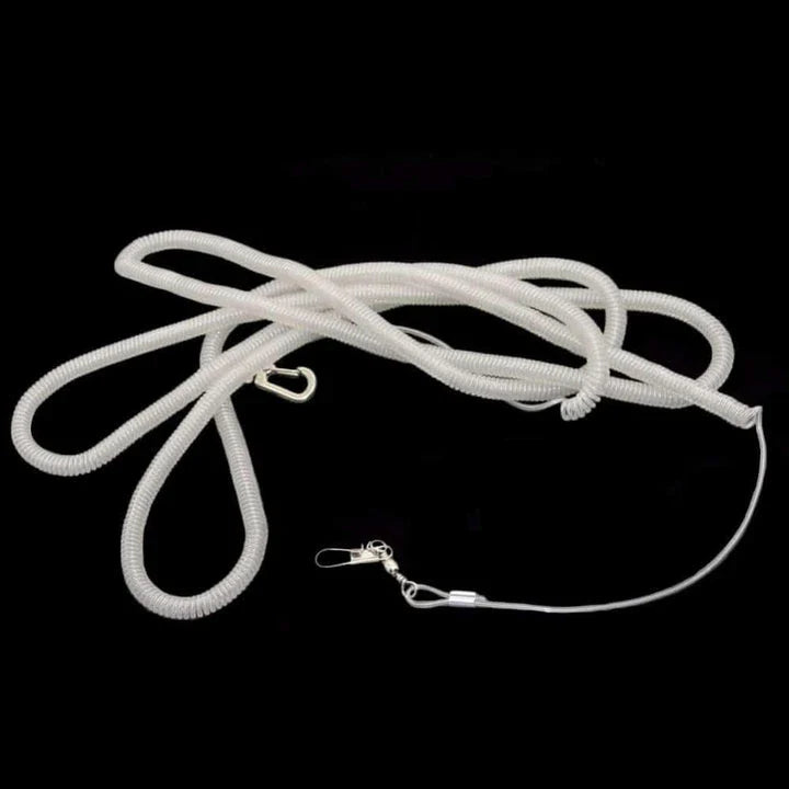Premium bird training leash with adjustable length from 3 to 10 metres, made with durable materials for safe outdoor exploration with your feathered friend.
