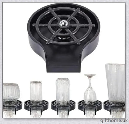 Enovo Glass Rinser for Sink - Automatic Glass Washer for Kitchen and Bar, Powerful Water Jets for Thorough Cleaning